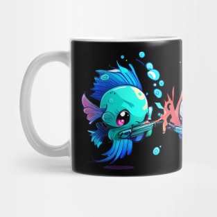 TWO COOL BETTA FISH FIGHTING Mug